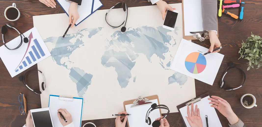 telemarketers having a meeting